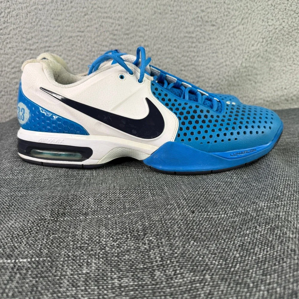 Nike Air Max Courtballistec 3.3 Mens 14 Blue White Tennis Shoes 429985-400‎